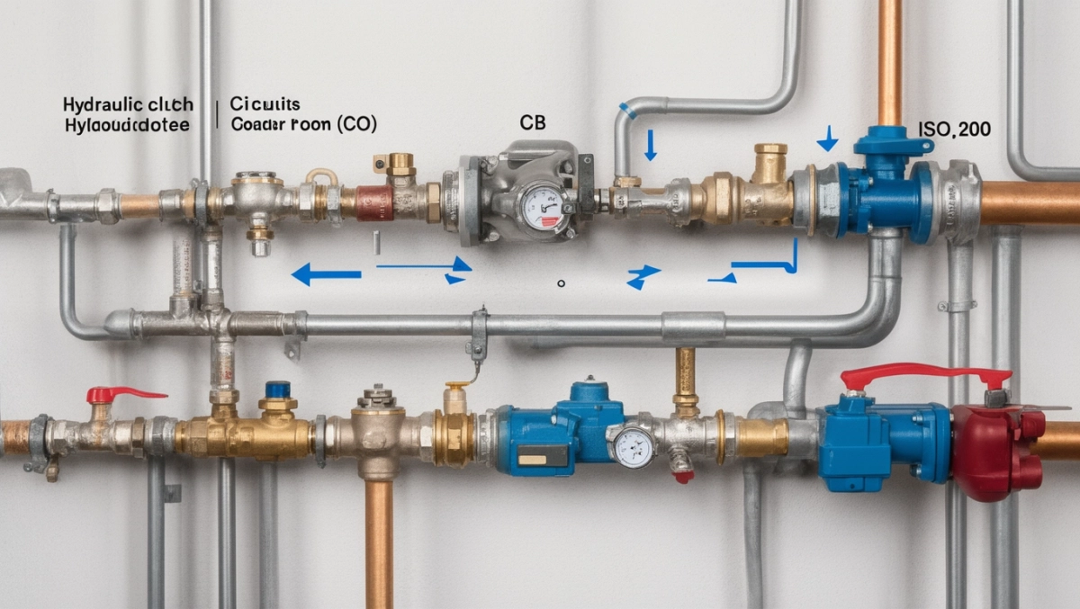 Schemat instalacji co ze sprzęgłem hydraulicznym